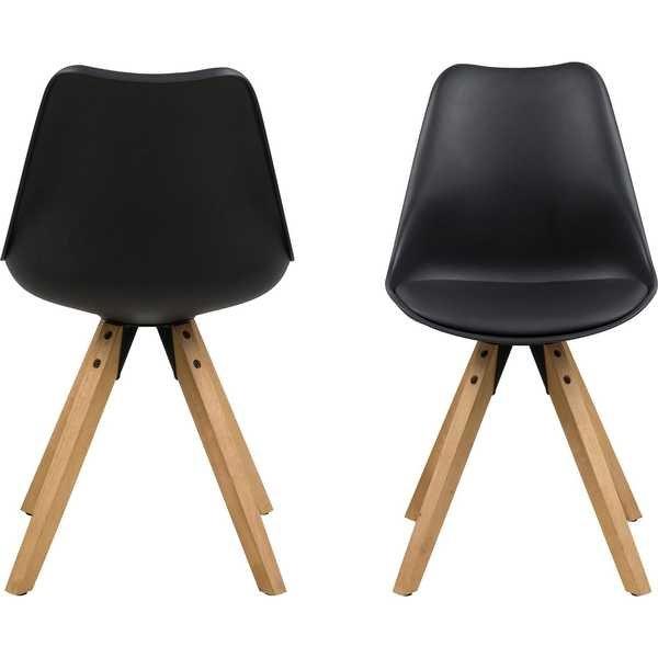 Image of Esszimmerstuhl Giada Kunststoff Schwarz Sitzkissen Schwarz Eichegebeizt Ölbehandelt Esszimmerstuhl Giada Kunststoff Schwarz Sitzkissen Schwarz Eichegebeizt Ölbehandelt