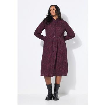 Maxi abito dal taglio svasato con design leopardato