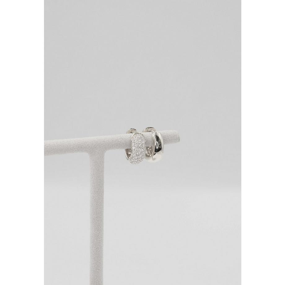 MUAU Schmuck  Creolen Weissgold 750 Brillanten 0.82ct. Scharnier 13.5x5.7mm 