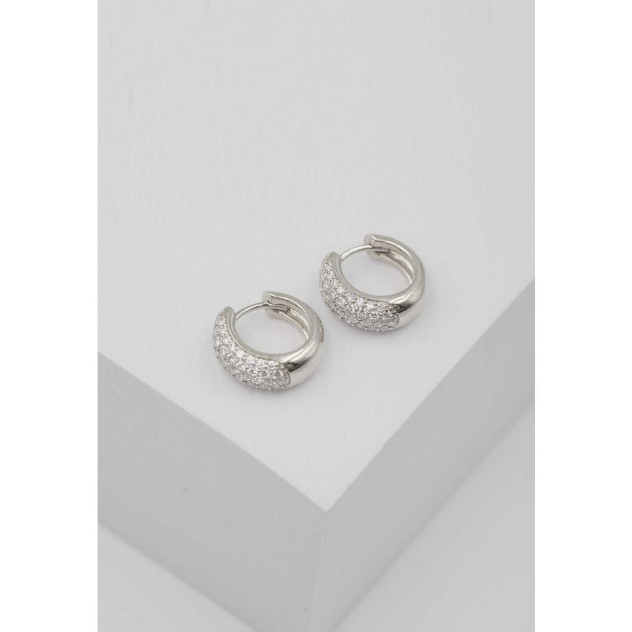 MUAU Schmuck  Creolen Weissgold 750 Brillanten 0.82ct. Scharnier 13.5x5.7mm 