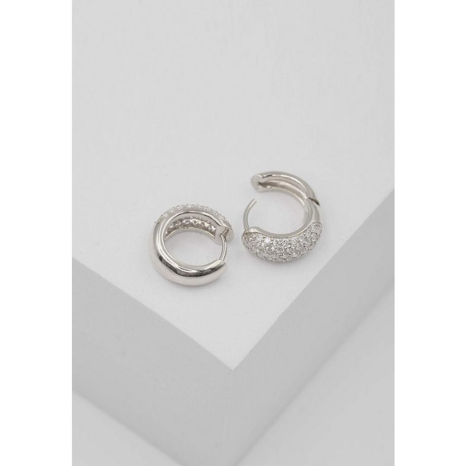 MUAU Schmuck  Creolen Weissgold 750 Brillanten 0.82ct. Scharnier 13.5x5.7mm 