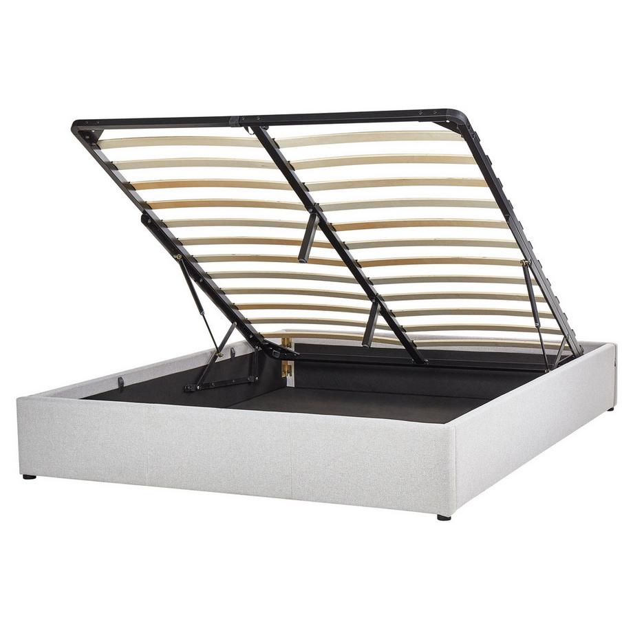 Lit ottoman sans tête de lit en Tissu Scandinave DINAN