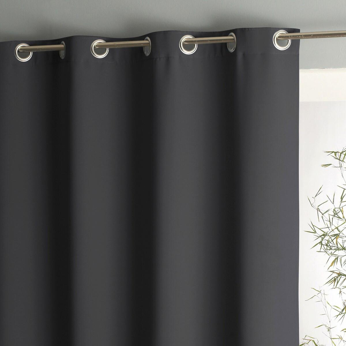 Image of Verdunklungsvorhang Voda Mit Ösen Unisex Grau 140x180 cm