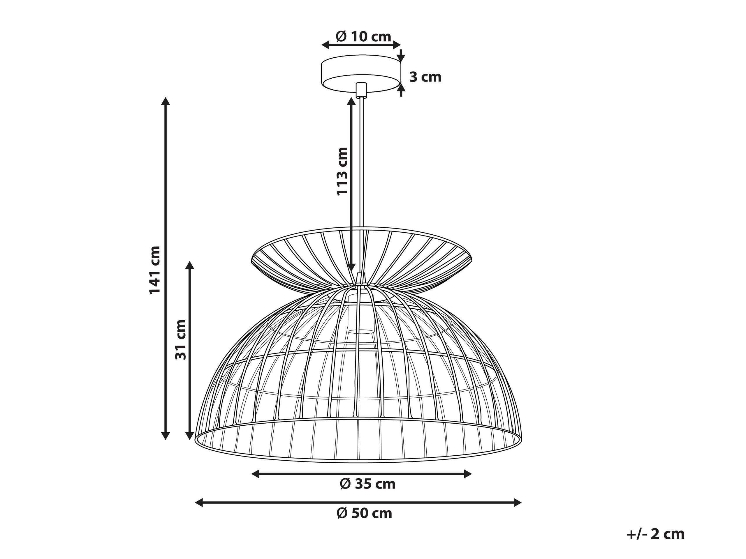 Beliani Lampe suspension en Métal Industriel MAHANADI  