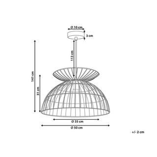 Beliani Lampadario en Ferro Industriale MAHANADI  