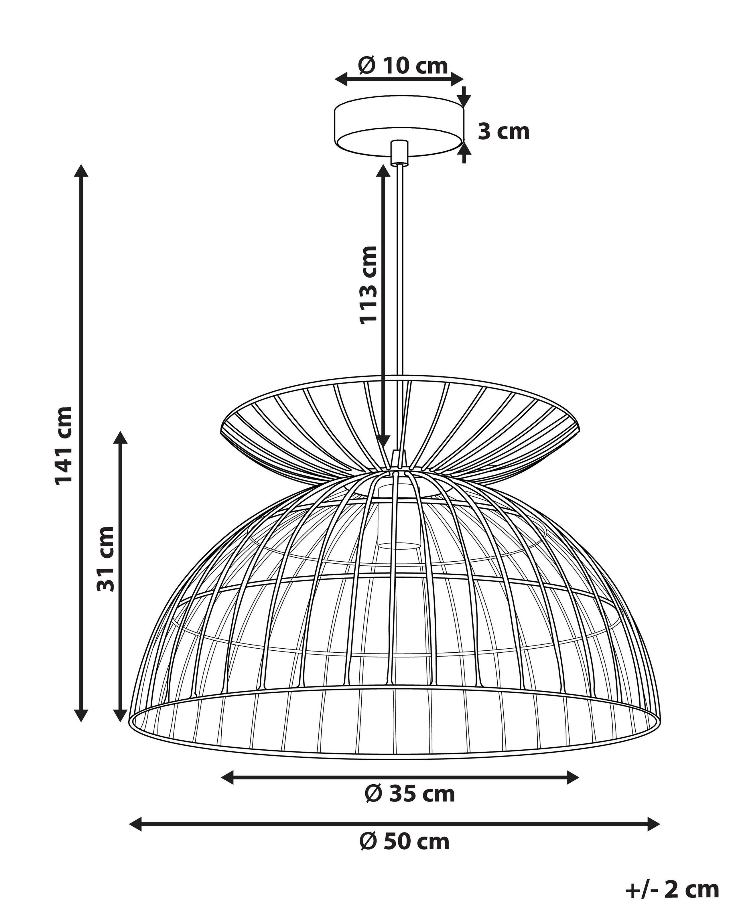 Beliani Lampadario en Ferro Industriale MAHANADI  