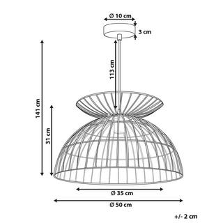 Beliani Lampadario en Ferro Industriale MAHANADI  