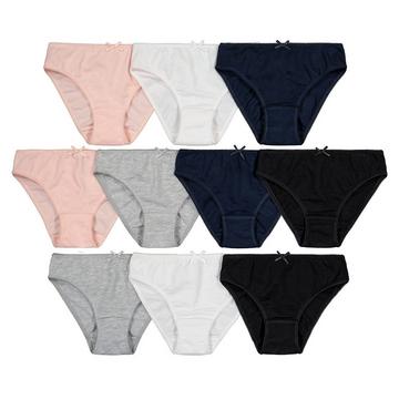 Lot de 10 culottes unies en coton