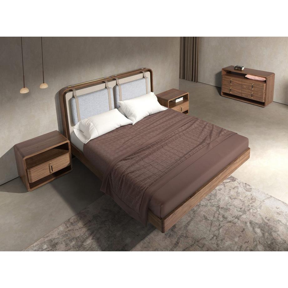 ANGEL CERDA Letto in tessuto dal design moderno  