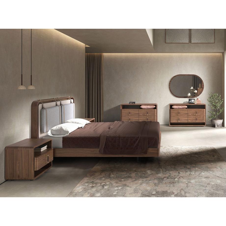 ANGEL CERDA Letto in tessuto dal design moderno  