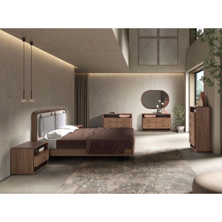 ANGEL CERDA Letto in tessuto dal design moderno  