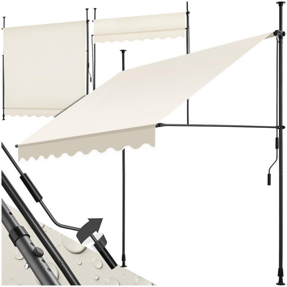 Tectake Tenda a morsetto  con manovella  