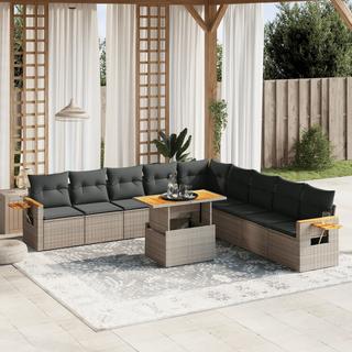 VidaXL set divano da giardino Polirattan  