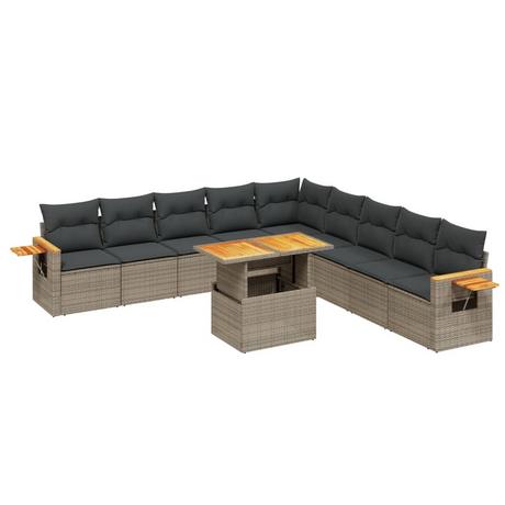 VidaXL set divano da giardino Polirattan  