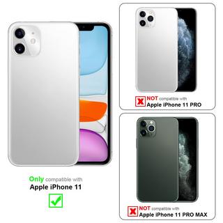 Cadorabo  Housse compatible avec Apple iPhone 11 - Coque de protection bicolore en silicone TPU et dos en verre trempé 