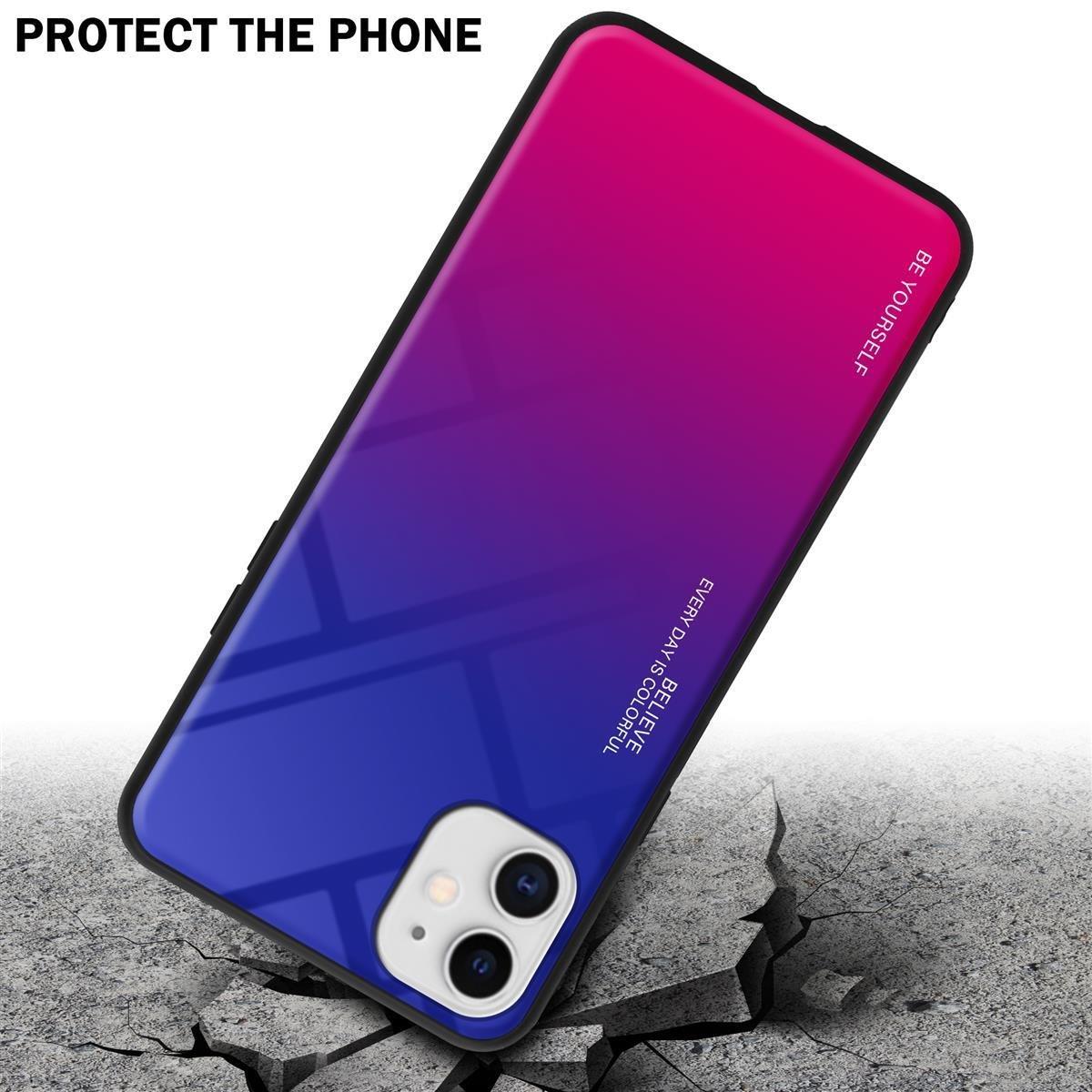 Cadorabo  Housse compatible avec Apple iPhone 11 - Coque de protection bicolore en silicone TPU et dos en verre trempé 