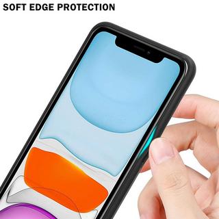 Cadorabo  Housse compatible avec Apple iPhone 11 - Coque de protection bicolore en silicone TPU et dos en verre trempé 