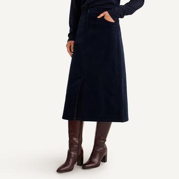 Ausgestellter Rock aus Samt