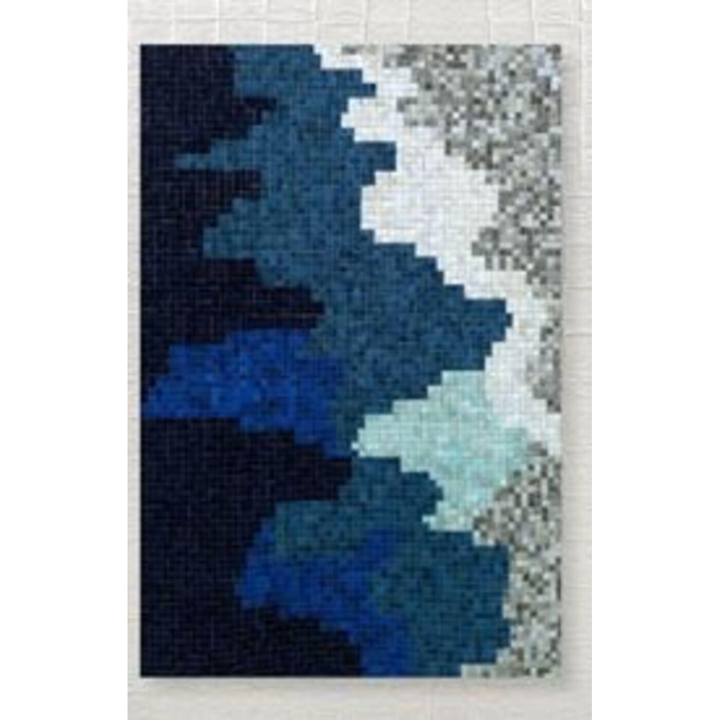 KARE Design Tapis Stream bleu 170x240  