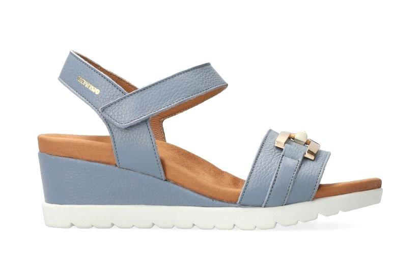 Image of Yulia - Leder Sandale Damen Blau 37