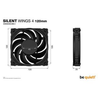 BE QUIET!  ! SILENT WINGS 4 | 120mm Computergehäuse Ventilator 12 cm Schwarz 1 Stück(e) 