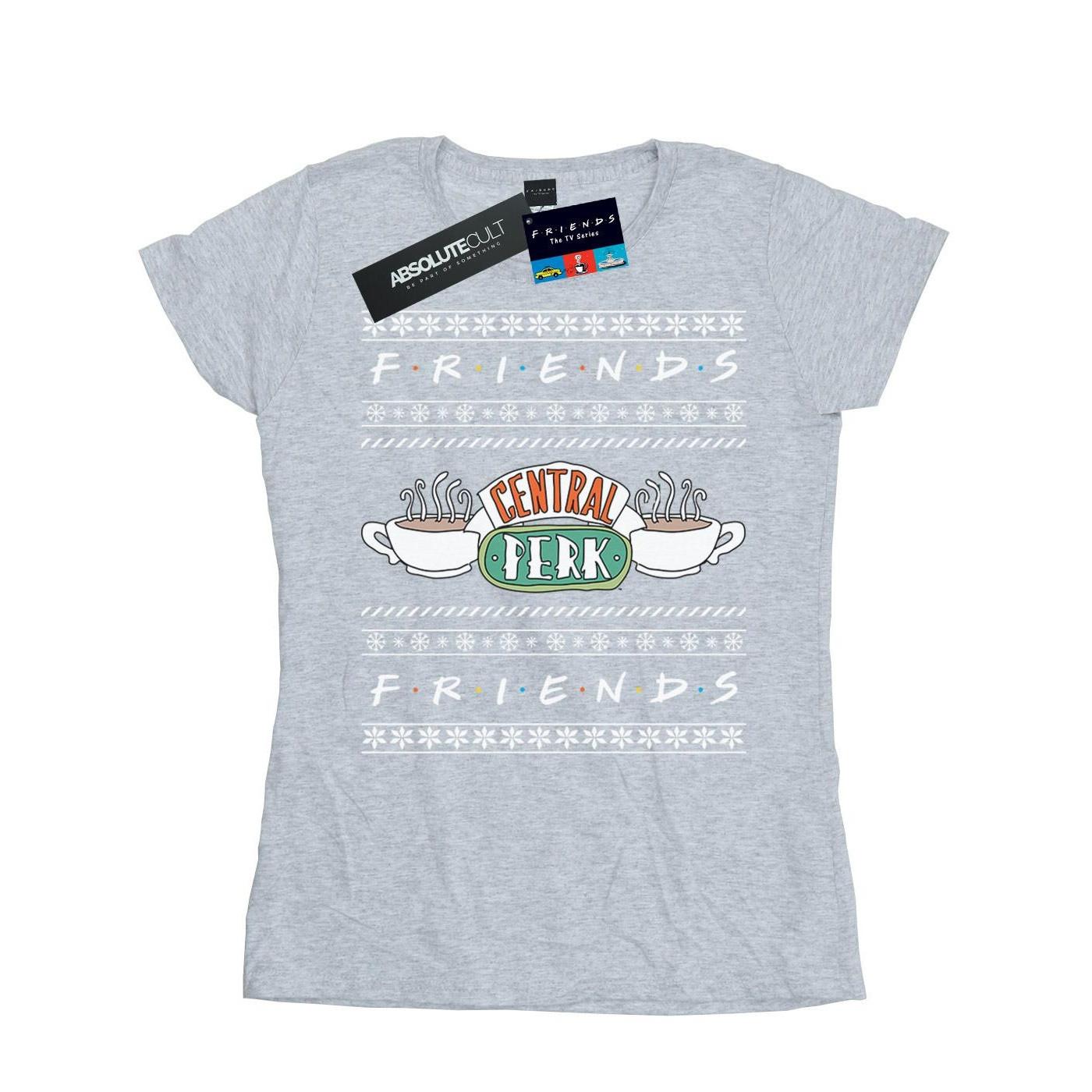 Image of Fair Isle Central Perk Tshirt Damen Grau S