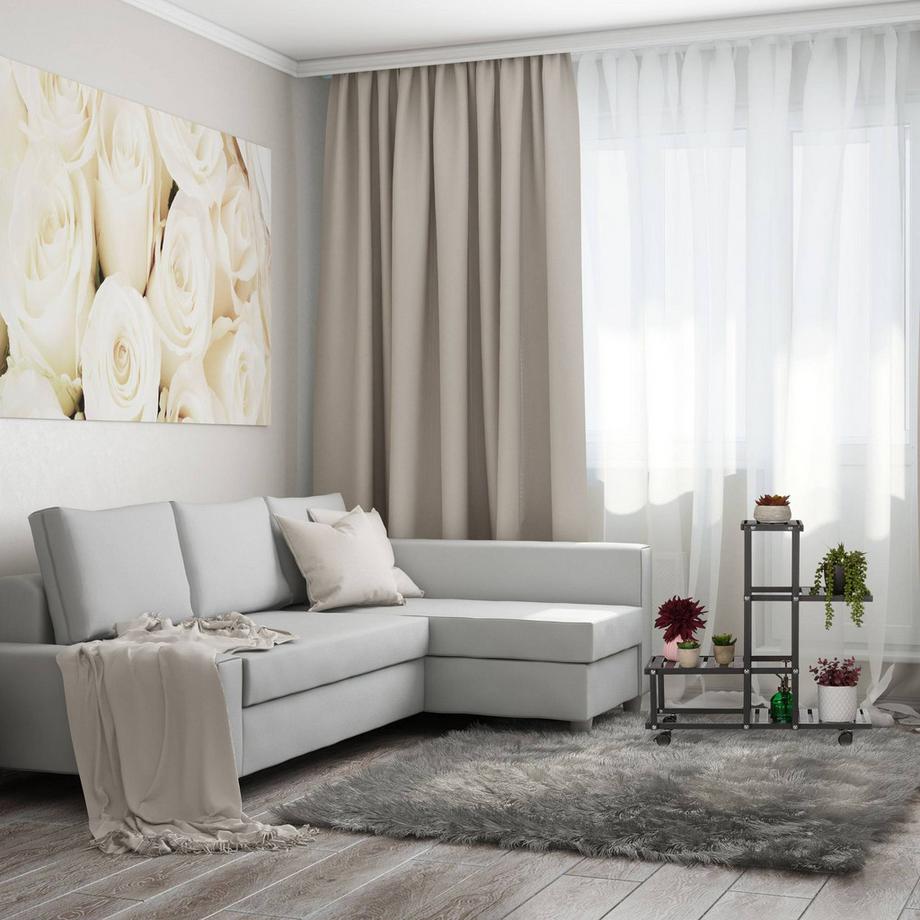 Northix Portafiori nero con ruote  