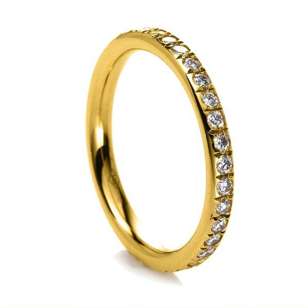 Image of Mémoire-ring 750/18k Gelbgold Diamant 0.77ct. Damen Gelbgold 54