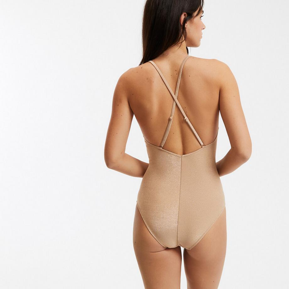 La Redoute Collections Maillot de bain 1 pièce effet scintillant  