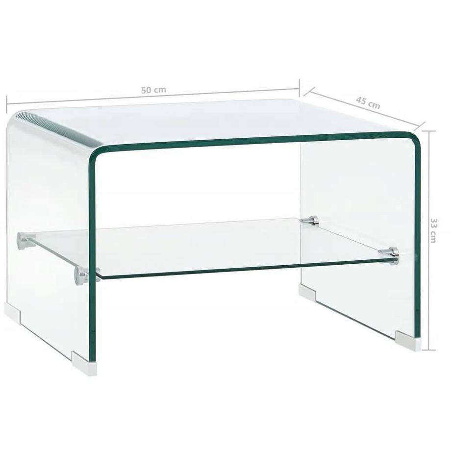 VidaXL Table basse verre  