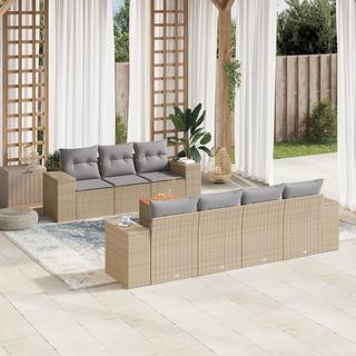 VidaXL set divano da giardino Polirattan  