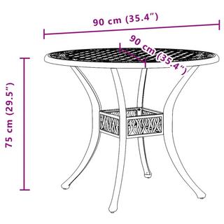 VidaXL tavolo da giardino Alluminio  