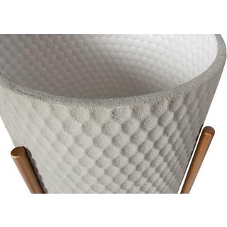 mutoni Vaso da fiori Juul in metallo grigio cemento  