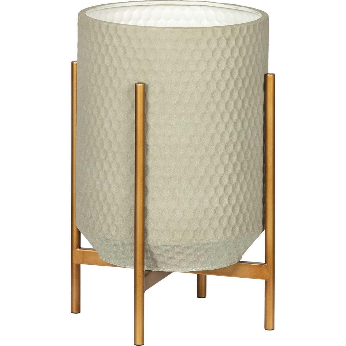 mutoni Vaso da fiori Juul in metallo grigio cemento  