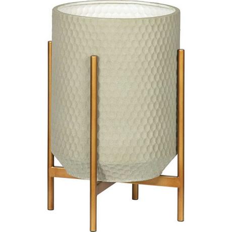 mutoni Vaso da fiori Juul in metallo grigio cemento  