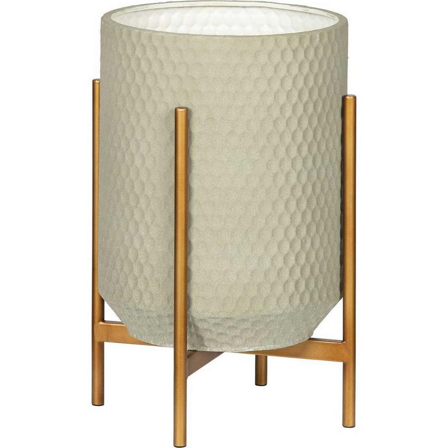 Pot de fleurs Juul métal béton gris