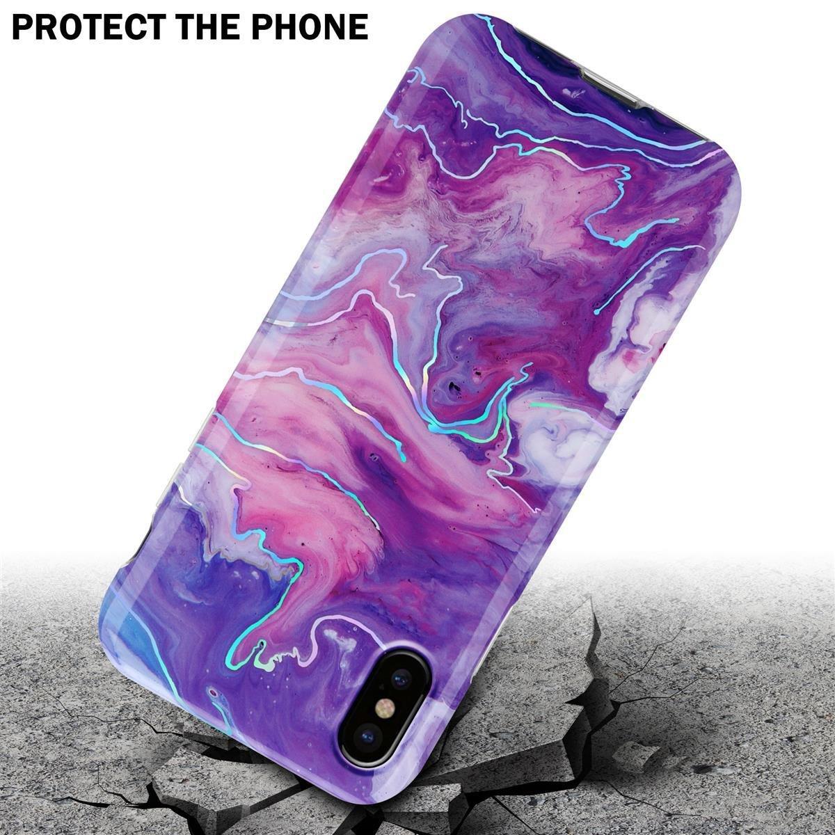 Cadorabo  Housse compatible avec Apple iPhone XS MAX - Coque de protection en silicone TPU avec motif mosaïque 