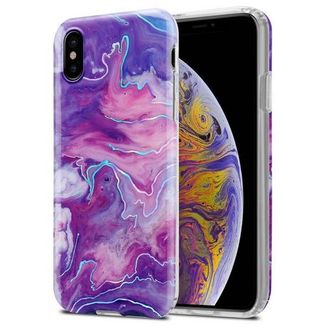 Cadorabo  Housse compatible avec Apple iPhone XS MAX - Coque de protection en silicone TPU avec motif mosaïque 