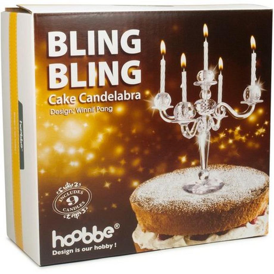 Geschenkidee  Bling Bling Kerzenständer für Kuchen inkl. Kerzen 