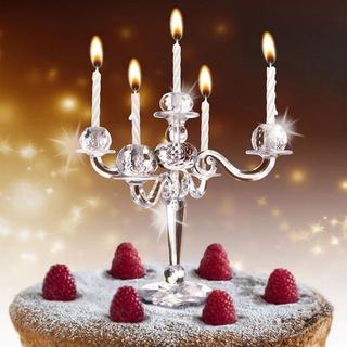 Geschenkidee  Bling Bling Kerzenständer für Kuchen inkl. Kerzen 