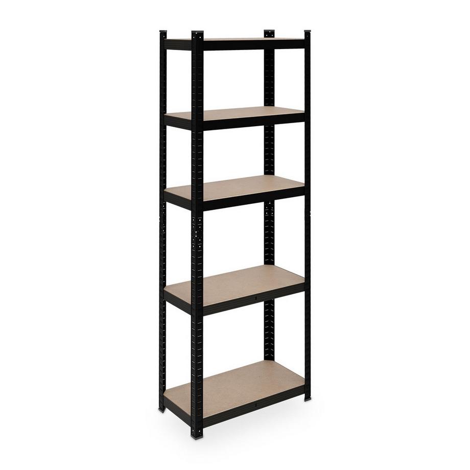 Schwarzes stabiles Regal mit 5 Ebenen