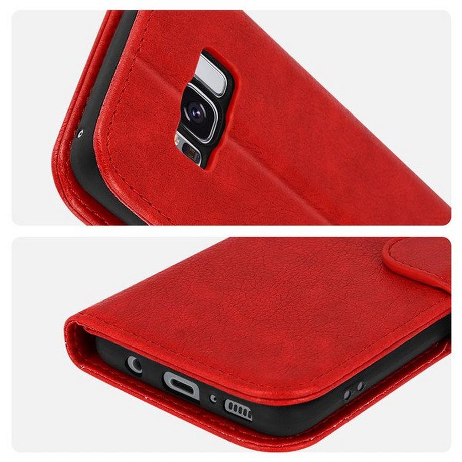 Avizar  Étui Samsung S8 Portefeuille Rouge 