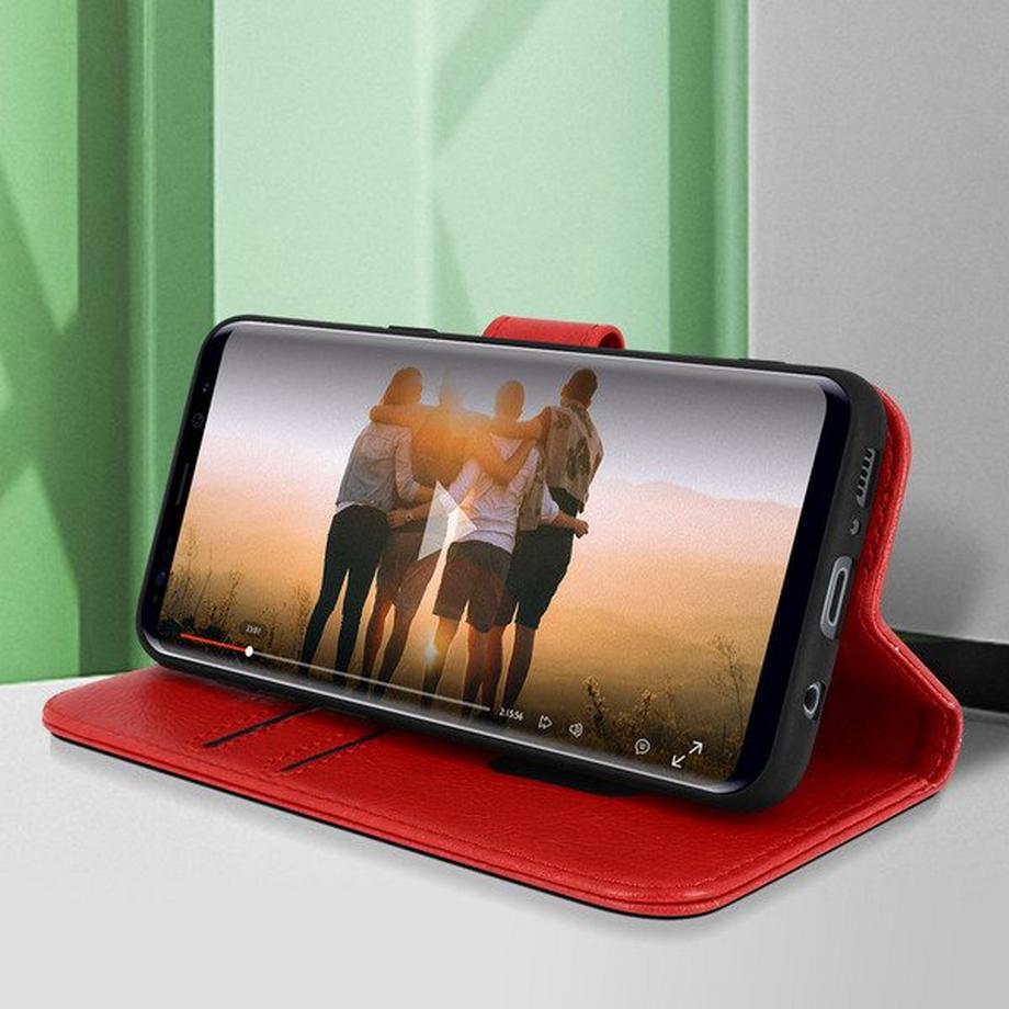 Avizar  Étui Samsung S8 Portefeuille Rouge 