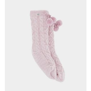 UGG  W POM POM FLEECE LINED CREW SOCK-0 