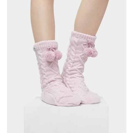 UGG  W POM POM FLEECE LINED CREW SOCK-0 