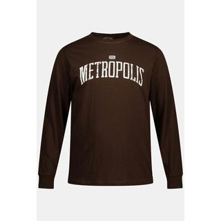 JP1880  T-shirt avec imprimé Metropolis, manches longues et col rond, Tall 