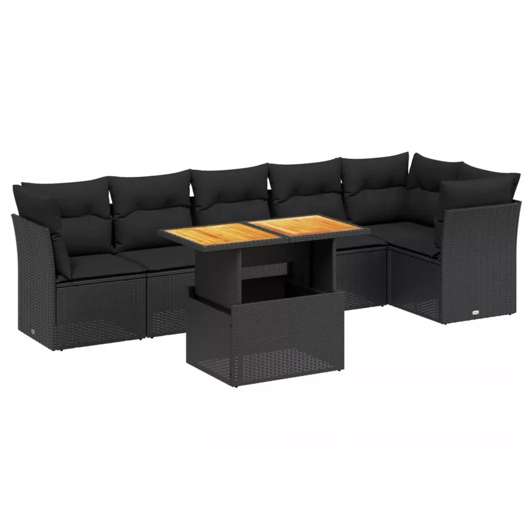 VidaXL - Ensemble de canapés de jardin rotin synthétique, One Size, Noir