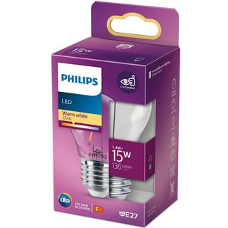 PHILIPS Globe LED E27 15W Transparent 136lm  