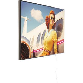 KARE Design Gerahmtes Bild LED Jetset Lean Lady 120x80  