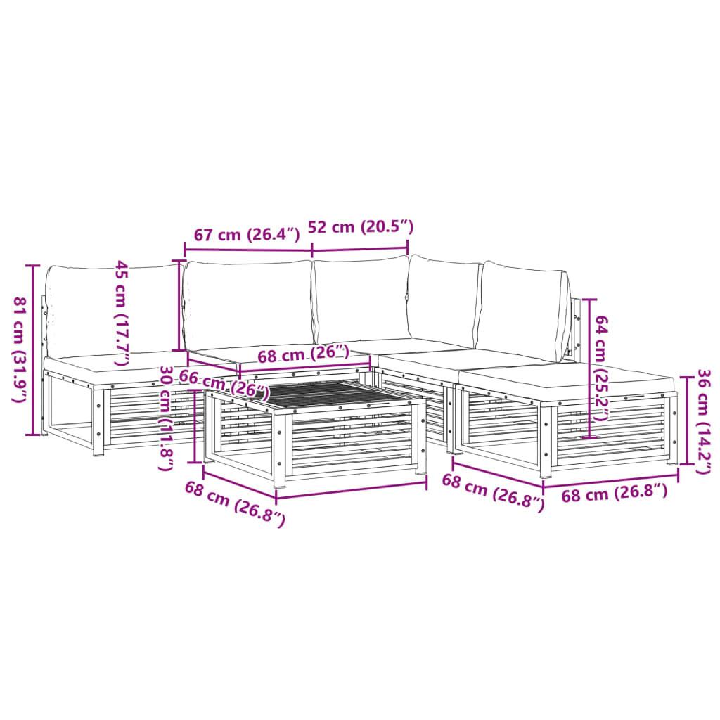 VidaXL Garten sofagarnitur holz  